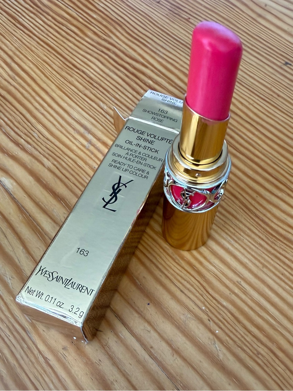 Yves Saint Laurent Pink Lipstick in Gold Tube
